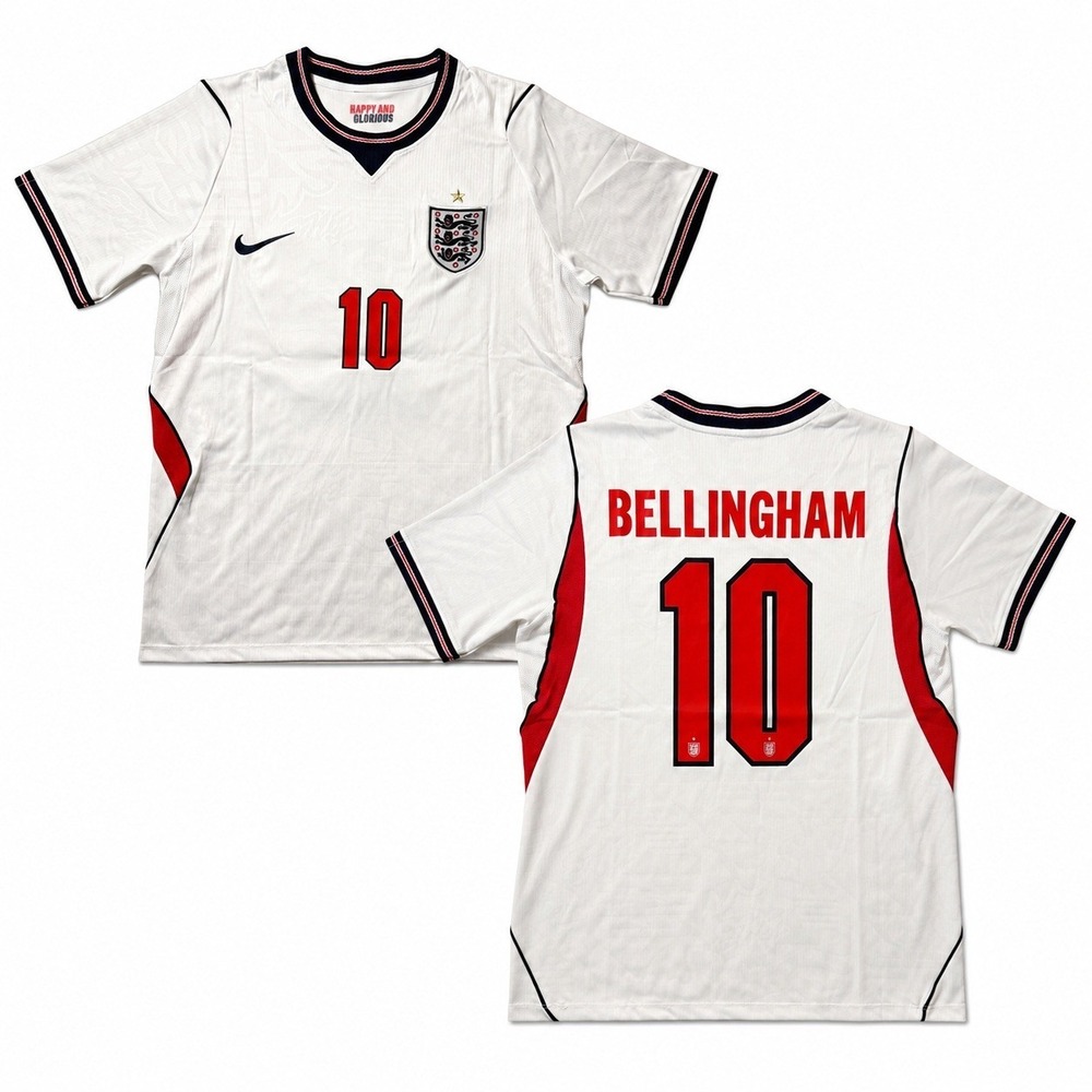Nike England 2024 Home Jersey Bellingham 10 White Mens Size Medium